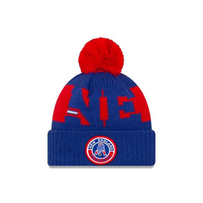 NFL New England Patriots Historic Cold Weather Sport Knit (AKZ8469) - Blue New Era Beanies